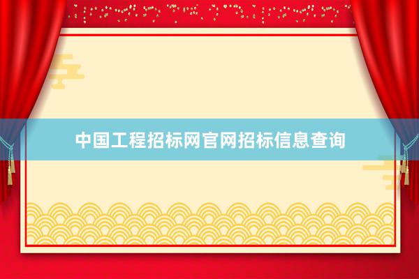 中国工程招标网官网招标信息查询